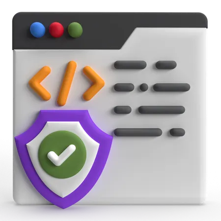 Website Security  3D Icon