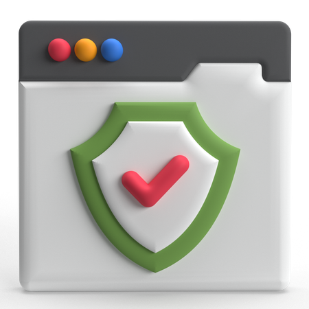 Website Security  3D Icon