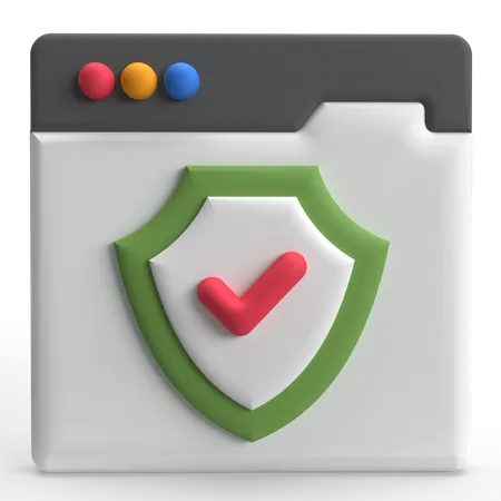 Website Security  3D Icon