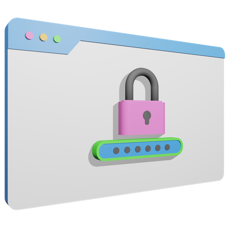 Website Security  3D Icon