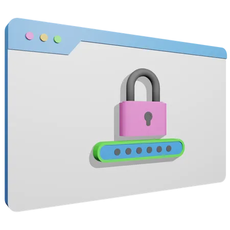 Website Security  3D Icon