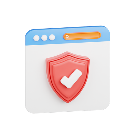 Website Security  3D Icon