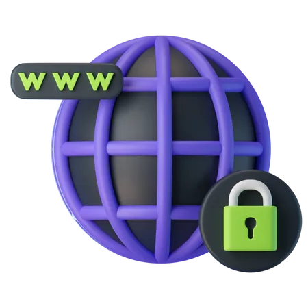 Website Security  3D Icon