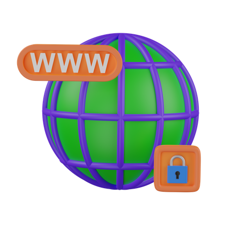 Website Security  3D Icon