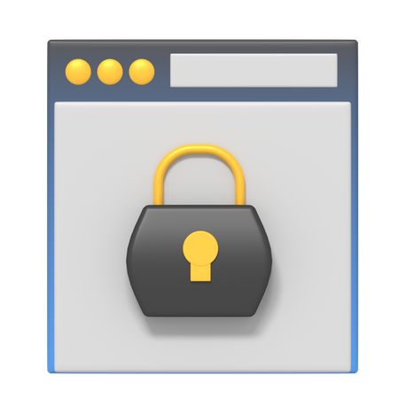 Website Security  3D Icon