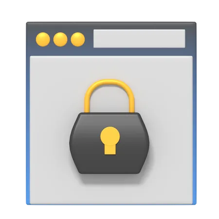 Website Security  3D Icon