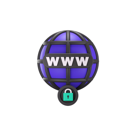 Website Security  3D Icon