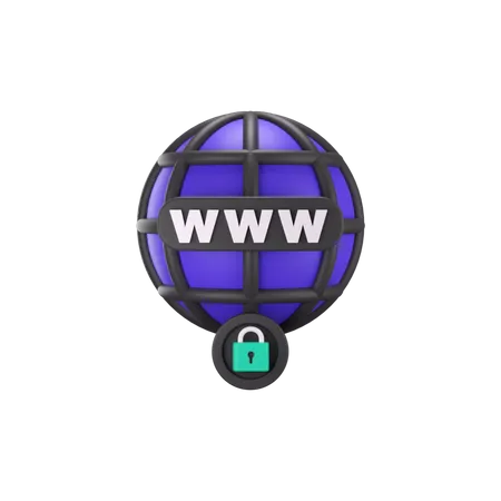 Website Security  3D Icon