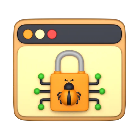 Website Security  3D Icon