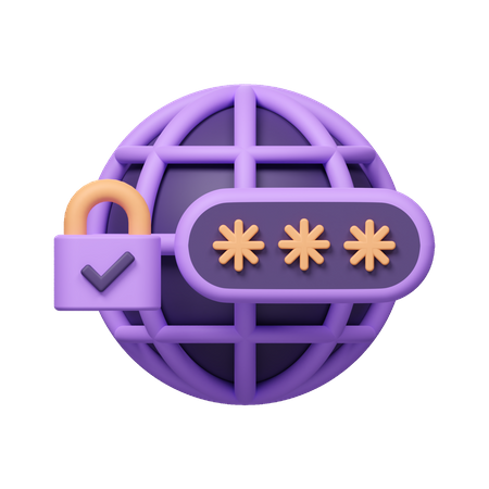 Website Security  3D Icon