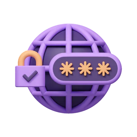 Website Security  3D Icon