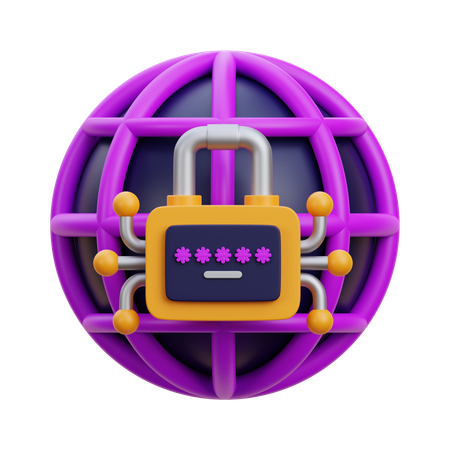 Website Security  3D Icon