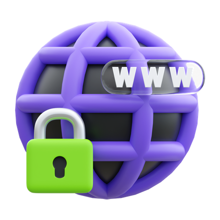 Website Security  3D Icon