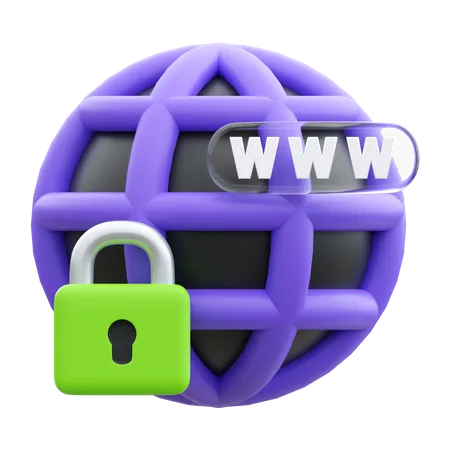 Website Security  3D Icon