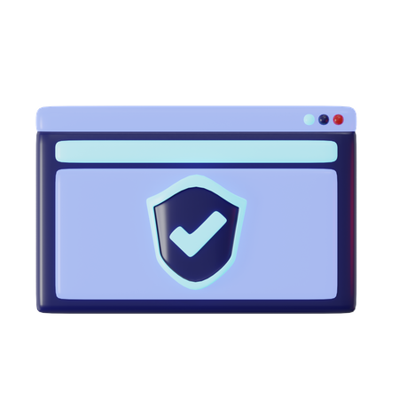 Website Security  3D Icon