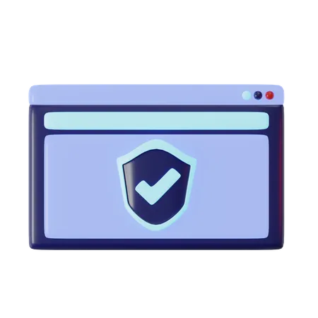 Website Security  3D Icon