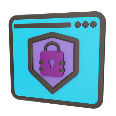 Website Security  3D Icon