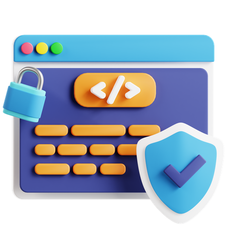 Website Security  3D Icon