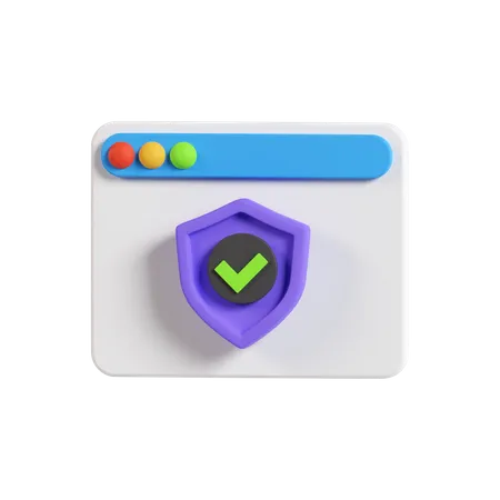 Website Security  3D Icon