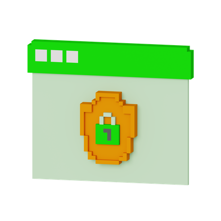 Website Security  3D Icon