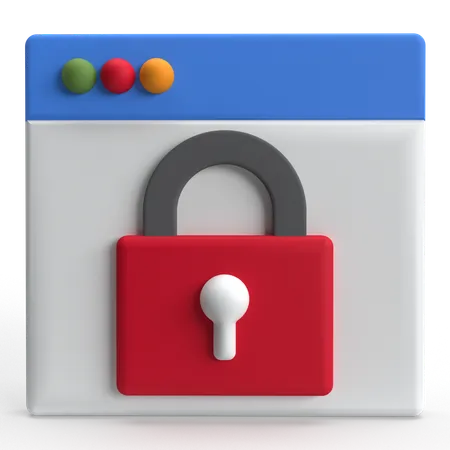 Website Security  3D Icon