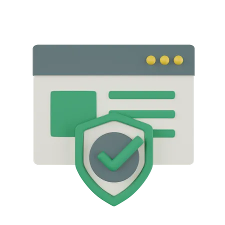 Website Security  3D Icon