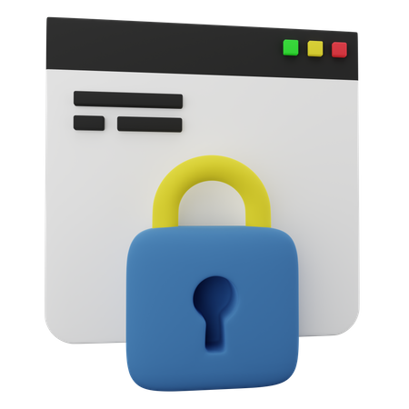 Website Security  3D Icon