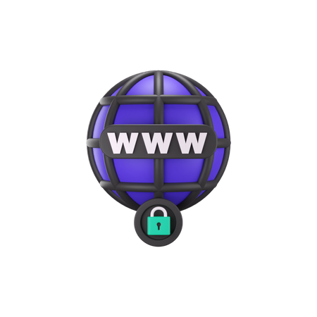 Website Security 3D Icon