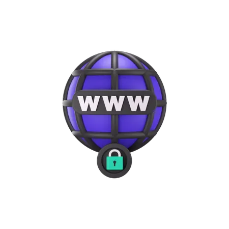 Website Security 3D Icon