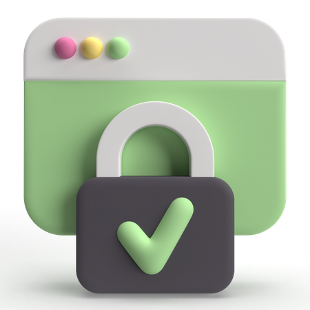 Website Security  3D Icon