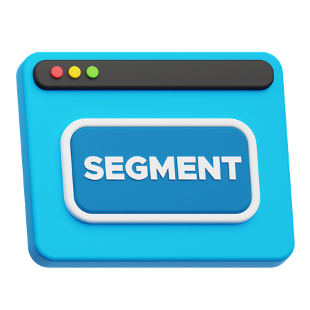 Website Segment  3D Icon