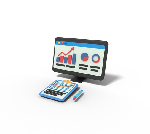 Website-SEO-Datenanalyse  3D Icon