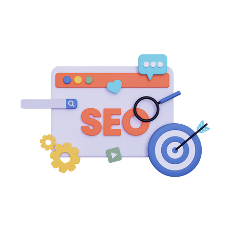 Website SEO optimization  3D Illustration