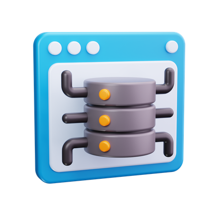 Website Server  3D Icon