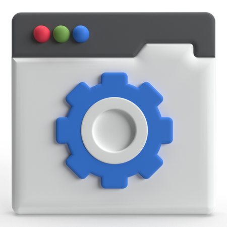 Website Setting  3D Icon