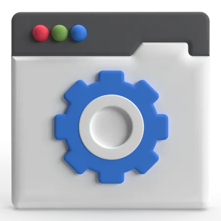 Website Setting  3D Icon
