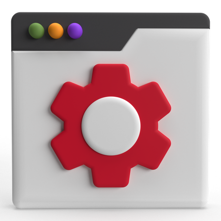 Website Setting  3D Icon