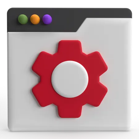 Website Setting  3D Icon