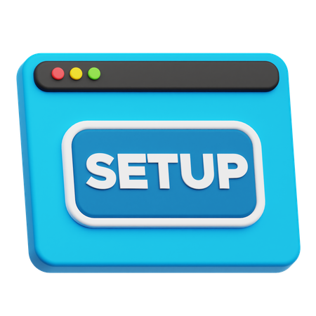 Website Setup  3D Icon