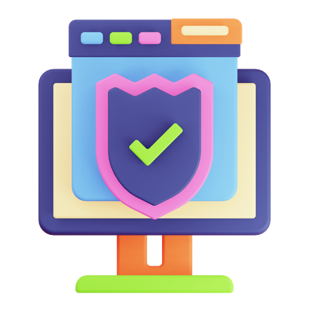 Website Shield  3D Icon