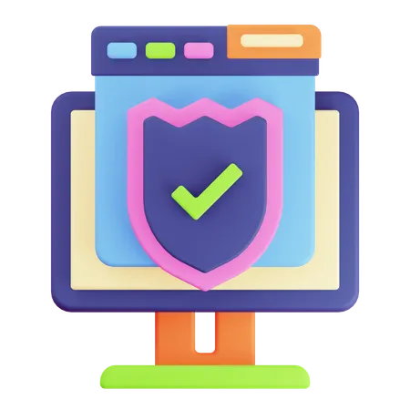 Website Shield  3D Icon