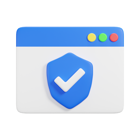 Website Shield  3D Icon