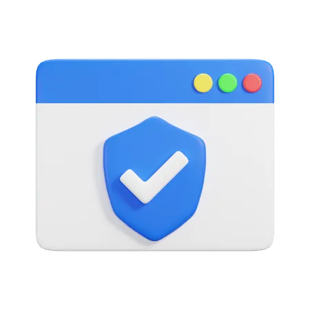 Website Shield  3D Icon