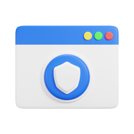 Website Shield  3D Icon