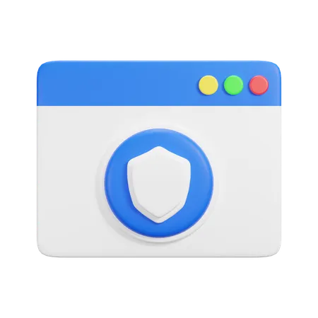 Website Shield  3D Icon