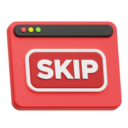 Website Skip  3D Icon