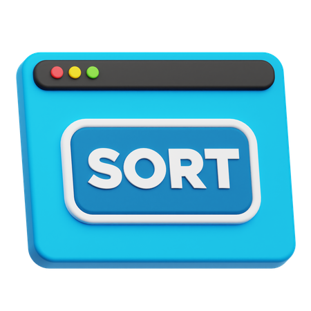 Website-Sortierung  3D Icon