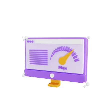 3 D Website Speed Icon Isolated Object 3D Icon