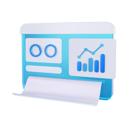 Website Statistics  3D Icon