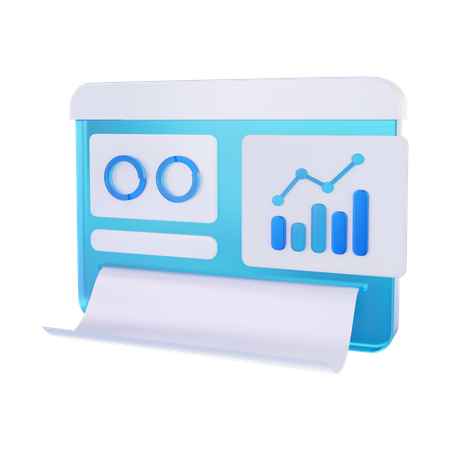 Website Statistics  3D Icon